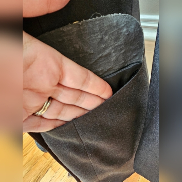 Cache Vintage Women's Skirt Suit Black with Embellished Pockets & Buttons Size 6 - Picture 4 of 11